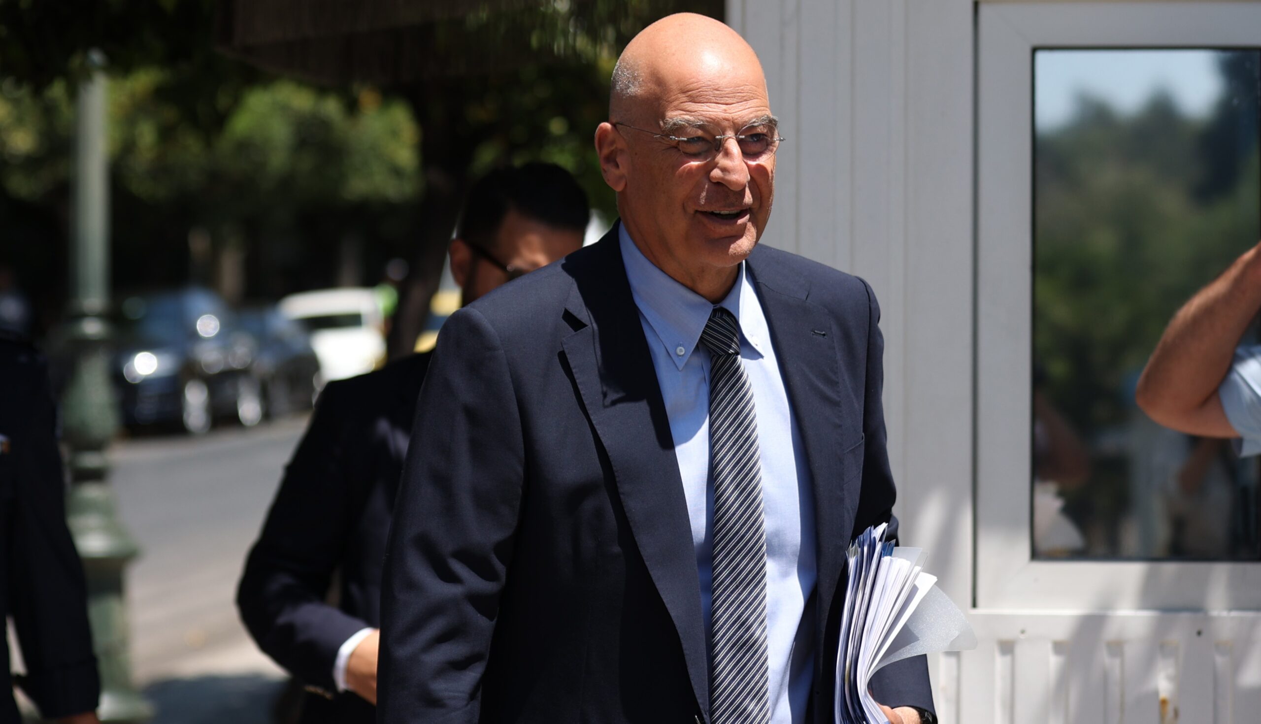 Συνάντηση-Δένδια-–-Γκίλφοϊλ-στο-υπουργείο-Αμυνας